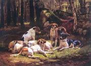Carlo Saraceni Dogs France oil painting artist